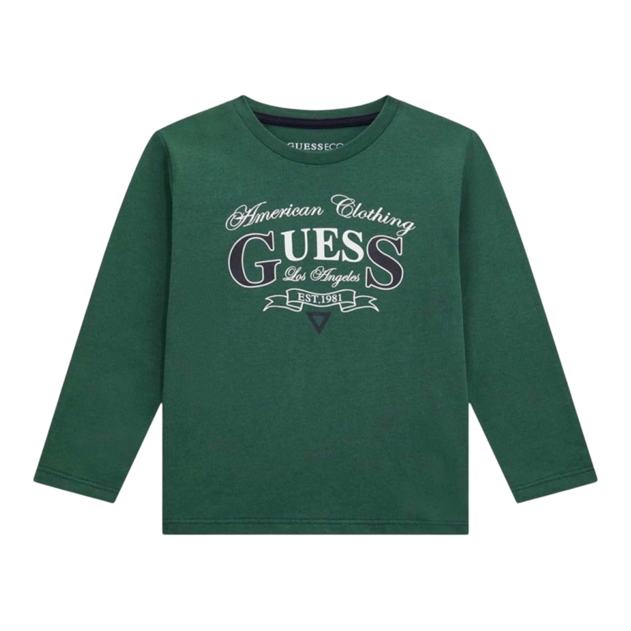 Guess Shirt tinta unita con Stampa Verde per Neonato N5YI21K8HM4XX VERDE GUESS 