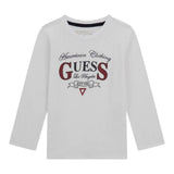 Guess Shirt tinta unita con Stampa Bianco per Bambino N5YI21K8HM4XXX BIANCO GUESS 