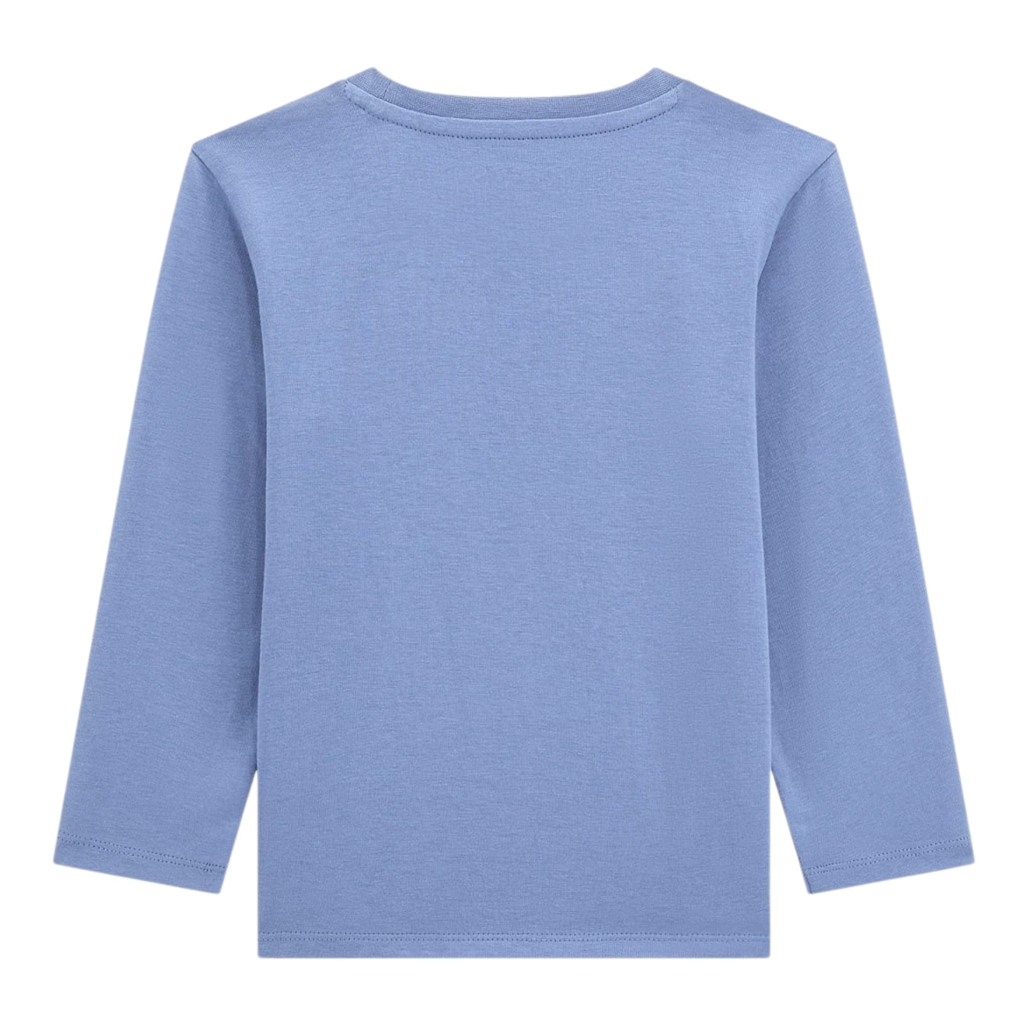 Guess Shirt tinta unita Girocollo con Stampa Azzurro per Bambino N5YI23K8HM4 AZZURRO GUESS 