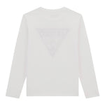 Guess Shirt tinta unita con Logo Bianco per Neonato N5YI24K8HM4 BIANCO GUESS 