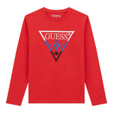 Guess Shirt tinta unita con Logo Rosso per Neonato N5YI24K8HM4X ROSSO GUESS 