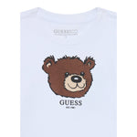 Guess Shirt tinta unita Girocollo con Stampa Bianco per Neonato N5YI25K8HM4 BIANCO GUESS 