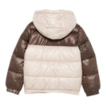 Guess Giubbino Bicolore con Zip E Cappuccio Beige per Bambino N5YL00WEGY00J BEIGE GUESS 