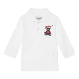 Guess Polo tinta unita con Logo Bianco per Neonato N5YP00KADZ4 BIANCO GUESS 