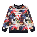 Guess Felpa tinta unita con Stampa Blu per Neonato N5YQ00KA6R44 BLU GUESS 