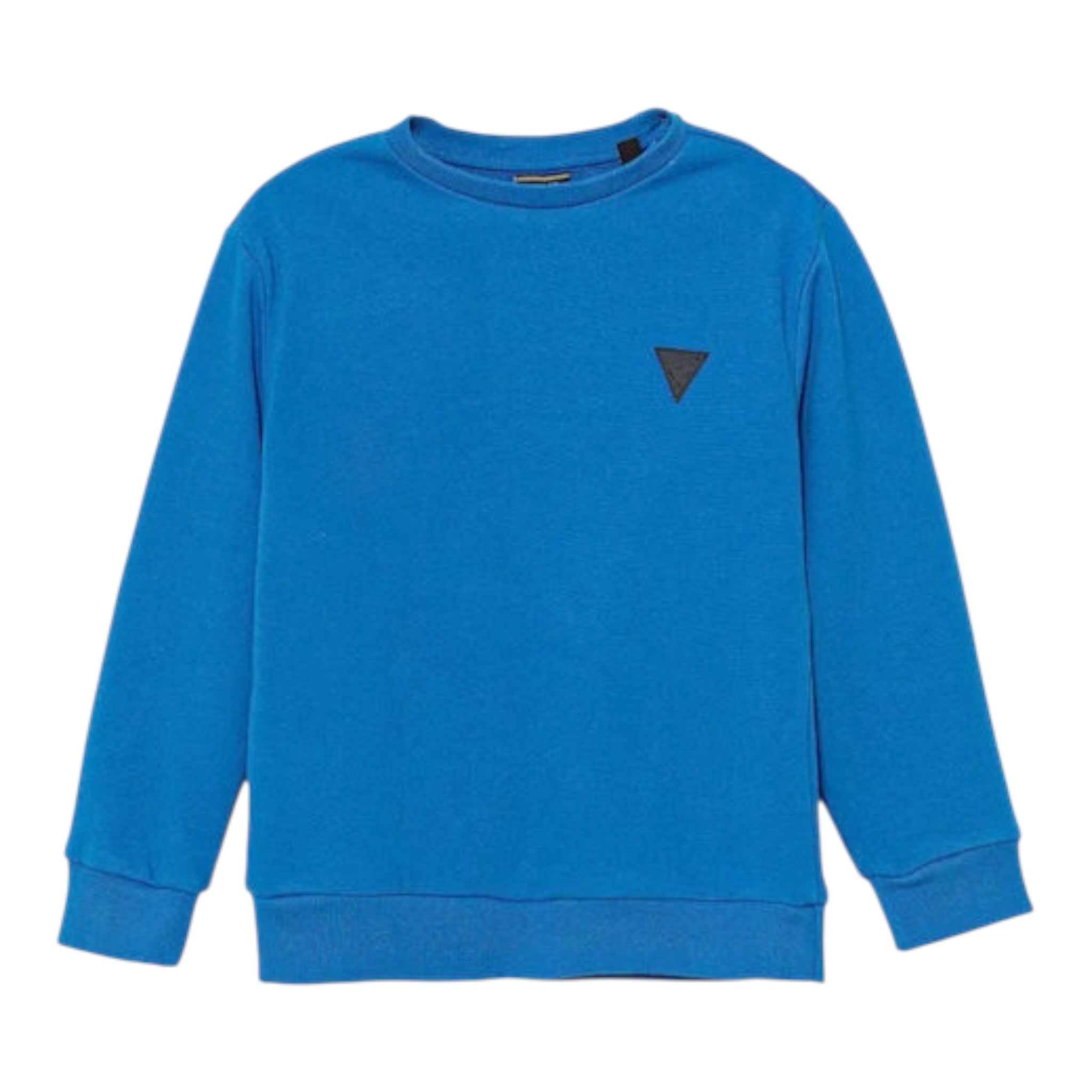 Guess Felpa Girocollo tinta unita con Stampa Cobalto per Bambino N5YQ03KAD74 COBALTO GUESS 