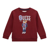 Guess Felpa Chiusa Girocollo tinta unita Bordeaux per Bambino N5YQ05KAD74J BORDEAUX GUESS 