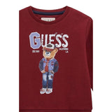 Guess Felpa Chiusa Girocollo tinta unita Bordeaux per Bambino N5YQ05KAD74J BORDEAUX GUESS 