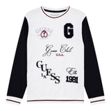 Guess Felpa Bicolore con Stampa Bianco per Neonato N5YQ07K8VA4 BIANCO GUESS 