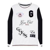 Guess Felpa Bicolore con Stampa Bianco per Neonato N5YQ07K8VA4 BIANCO GUESS 