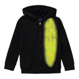Guess Felpa tinta unita con Zip E Cappuccio Nero per Bambino N5YQ08KAD74 NERO GUESS 