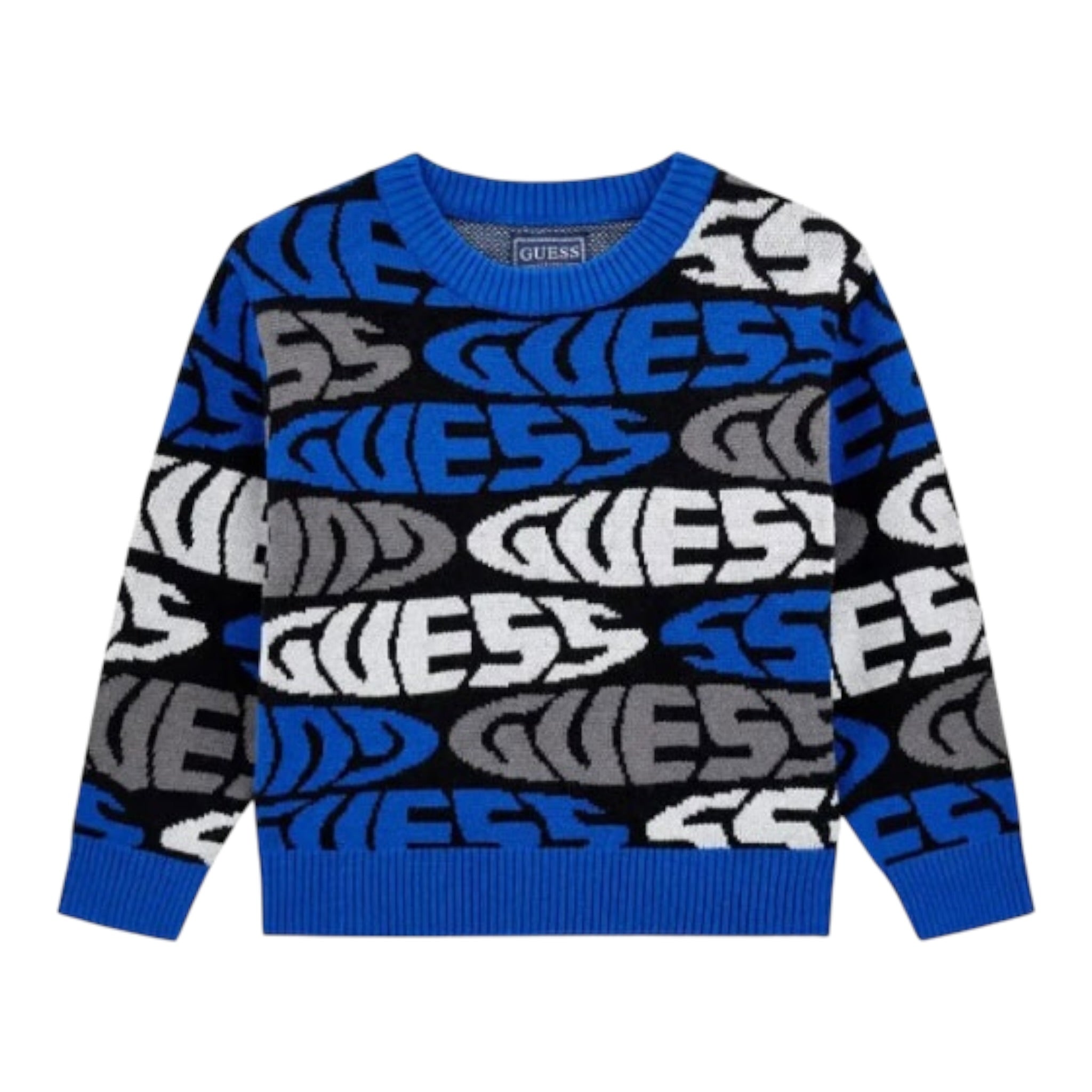 Guess Maglia tinta unita Logata Blu per Neonato N5YR00Z3GV0X BLU GUESS 