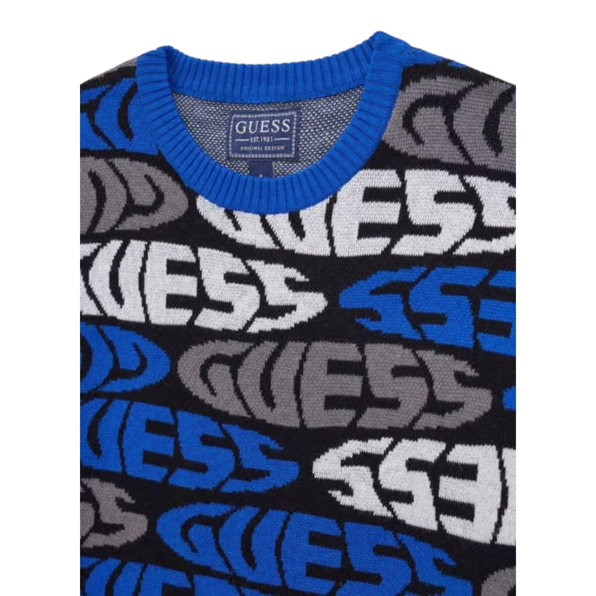 Guess Maglia tinta unita Logata Blu per Neonato N5YR00Z3GV0X BLU GUESS 