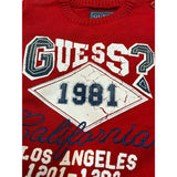 Guess Maglia Girocollo tinta unita con Ricami Rosso per Neonato N5YR03Z2VV0 ROSSO GUESS 