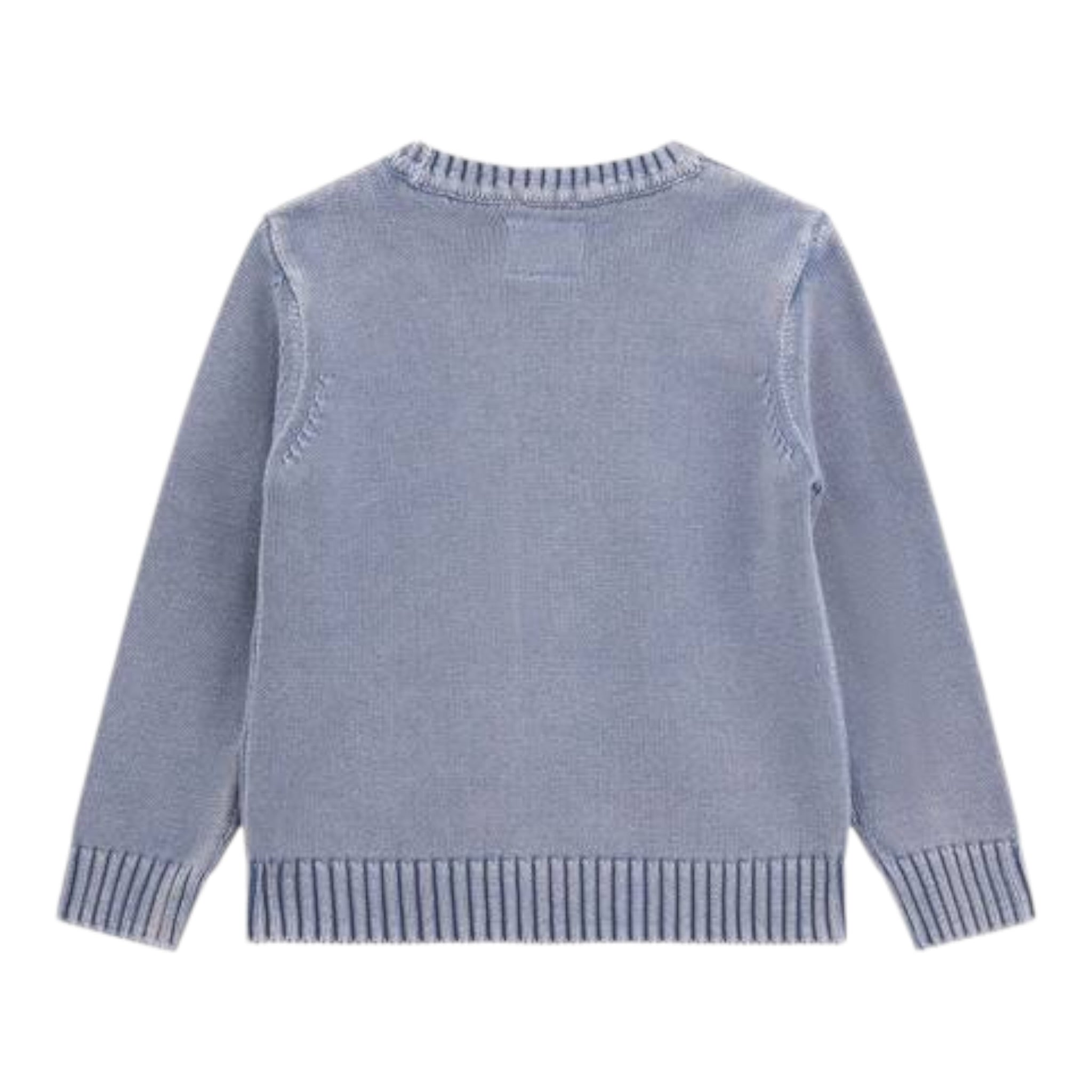 Guess Maglia tinta unita con Ricami Azzurro per Bambino N5YR05Z3OK1 AZZURRO GUESS 