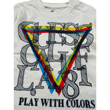 Guess Shirt Girocollo tinta unita con Stampa Panna per Neonato N63I4430IO9 PANNA GUESS 