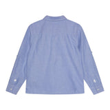 Guess Camicia tinta unita con Logo Azzurro per Bambino NRRH10W9CL0 AZZURRO GUESS 