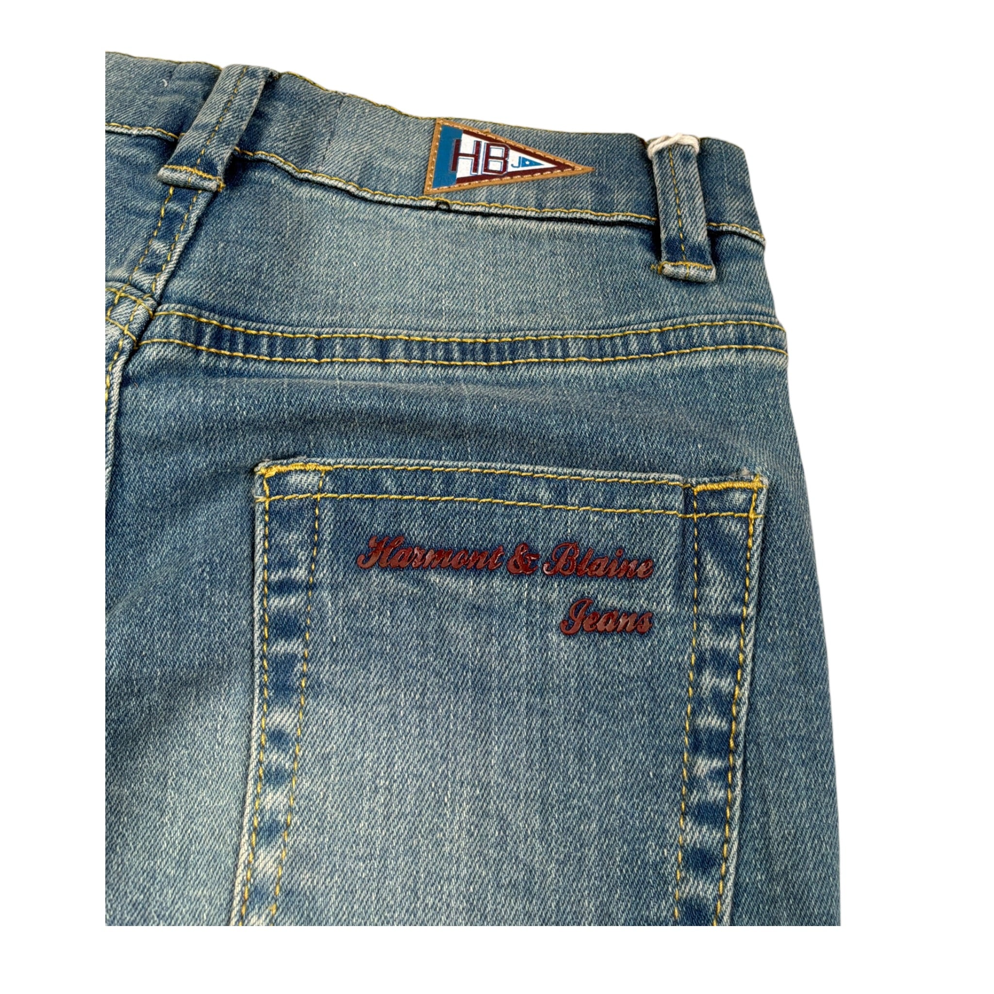 Harmont & Blaine Jeans tinta unita con Profili In Contrasto Azzurro per Bambino 5201XW001 AZZURRO HARMONT & BLAINE 