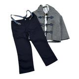 Hashstag For Boys Completo 3 Camicia-Cardigan-Pantalone Grigio per Neonato 243623 GRIGIO HASHSTAG FOR BOYS 