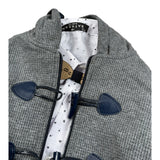 Hashstag For Boys Completo 3 Camicia-Cardigan-Pantalone Grigio per Neonato 243623 GRIGIO HASHSTAG FOR BOYS 