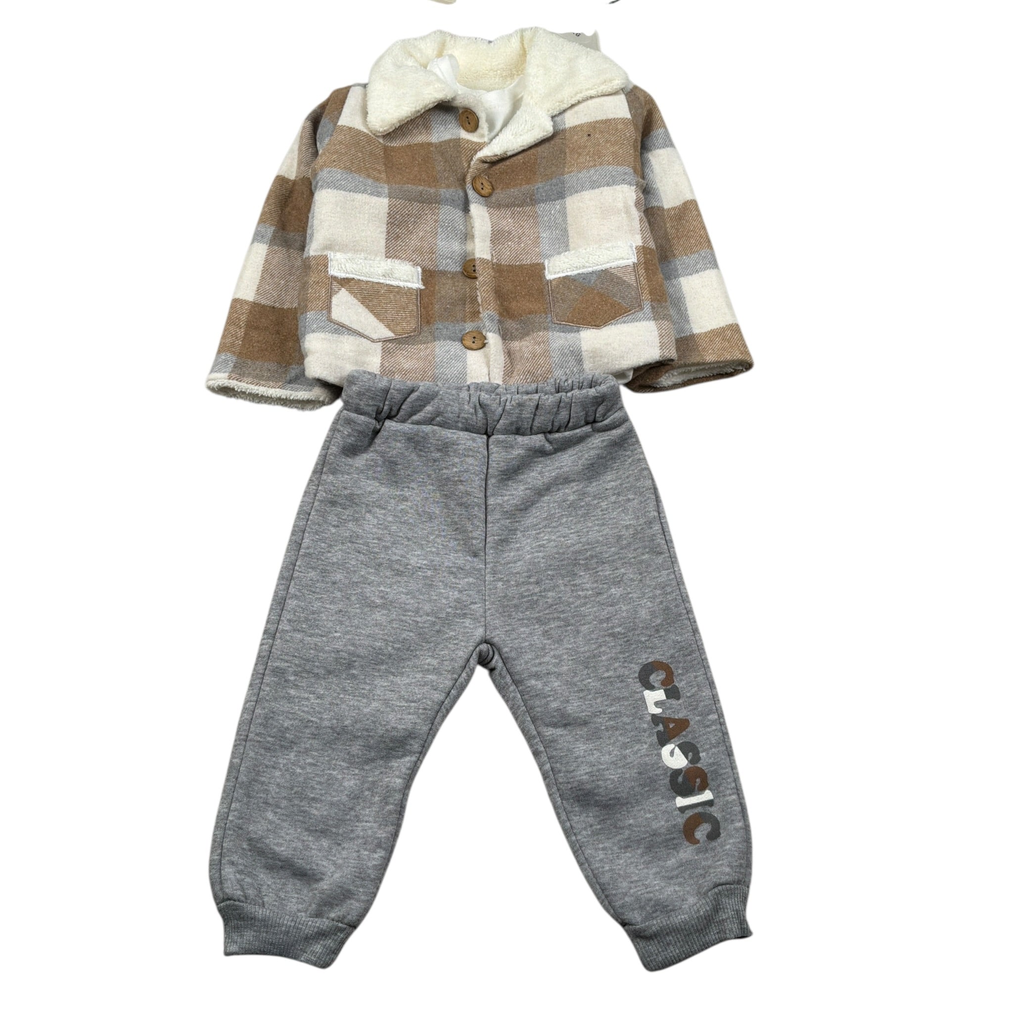 Hashstag For Boys Completo 3 Pezzi Giacca-Shirt-Pantalone Multicolor per Neonato 255609 MULTICOLOR HASHSTAG FOR BOYS 