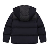 Herno Giubbino tinta unita con Zip E Cappuccio Blu per Bambino PI000158B BLU HERNO 