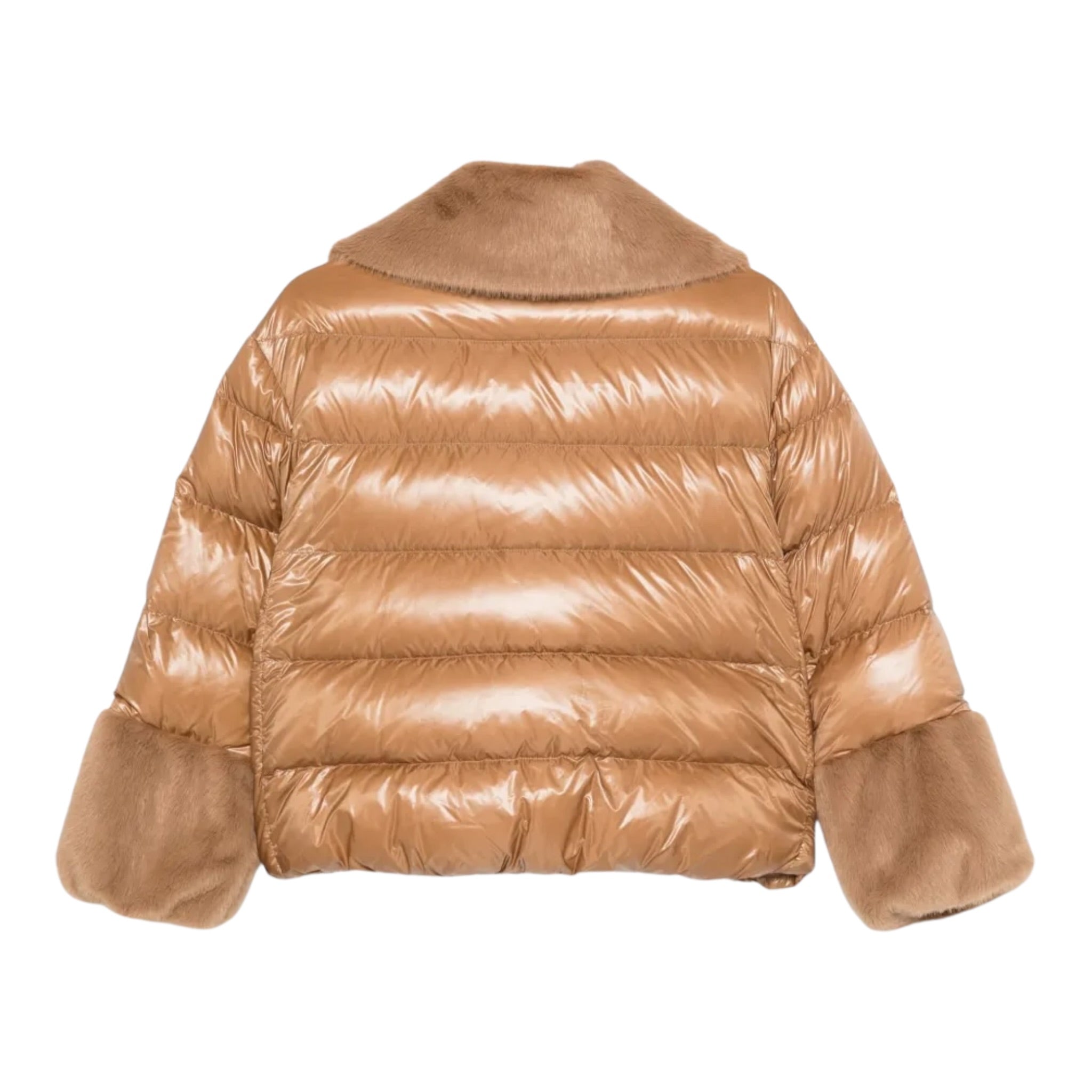 Herno Giubbino tinta unita con Zip Beige per Bambina PI00183G BEIGE HERNO 