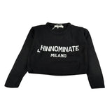Hinnominate Maglia tinta unita con Stampa Nero per Bambina 3641WY00160 NERO HINNOMINATE 