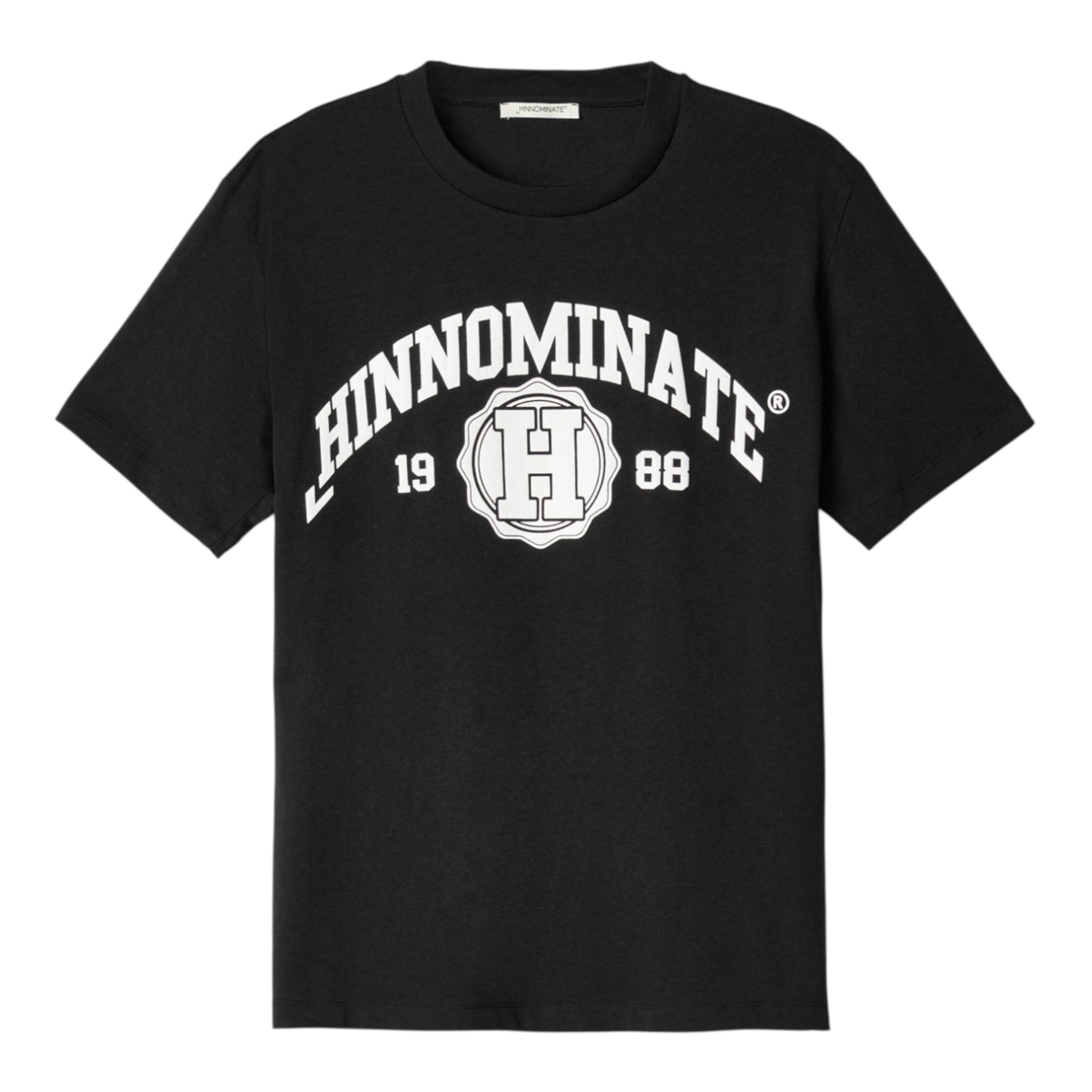 Hinnominate T-Shirt Girocollo tinta unita con Logo Nero per Bambino 36UXM00228 NERO HINNOMINATE 