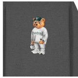 Honeygang Felpa Girocollo tinta unita con Stampa Grigio per Bambino PULLOVER GRIGIO HONEYGANG 