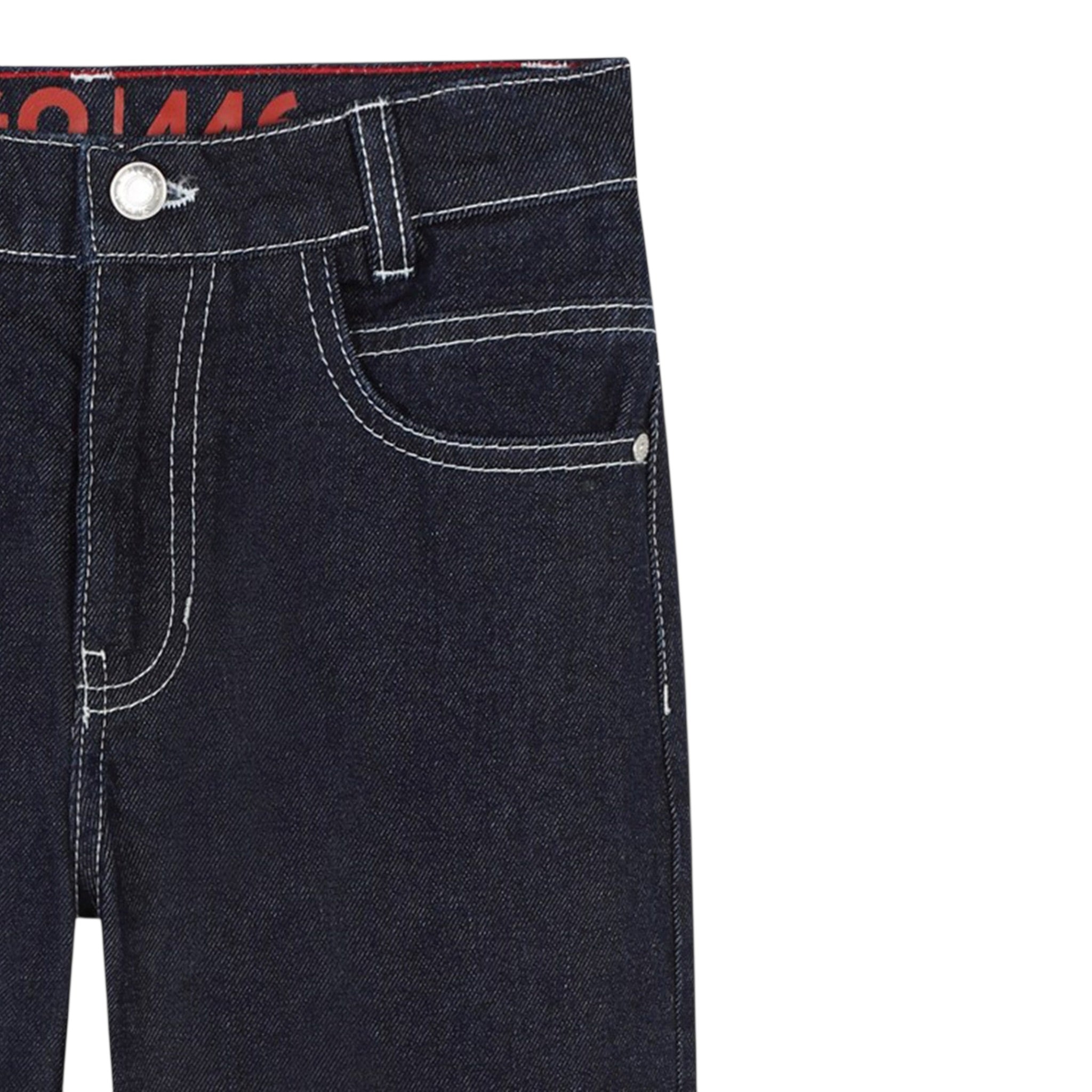 Hugo Jeans tinta unita con Logo Blu per Bambino G00193 BLU HUGO 