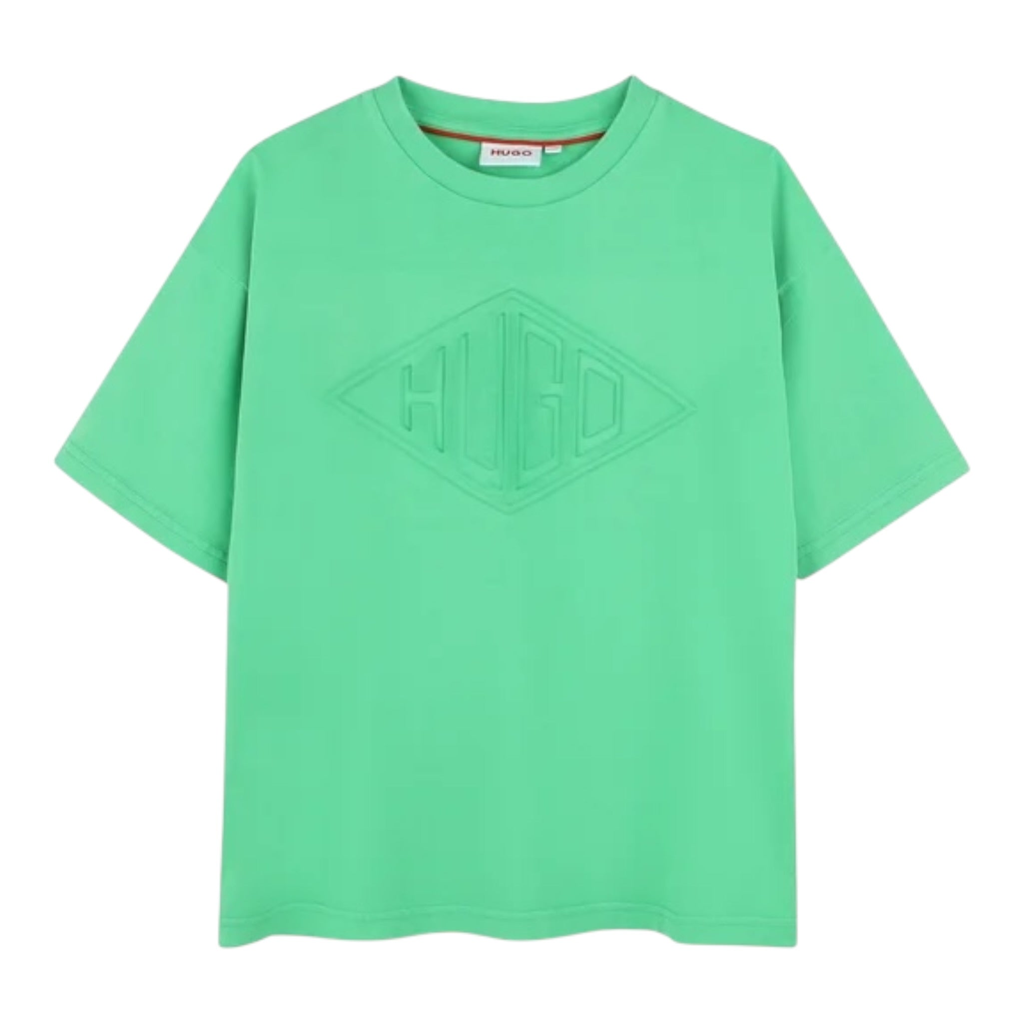 Hugo T-Shirt tinta unita con Stampa Verde per Bambino G00337 VERDE HUGO 
