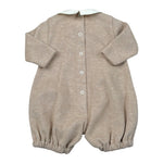 I Delfi Pagliaccetto Bicolore con Colletto Beige per Neonato 24A4331 BEIGE I DELFI 