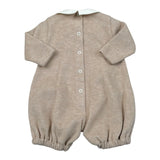 I Delfi Pagliaccetto Bicolore con Colletto Beige per Neonato 24A4331 BEIGE I DELFI 