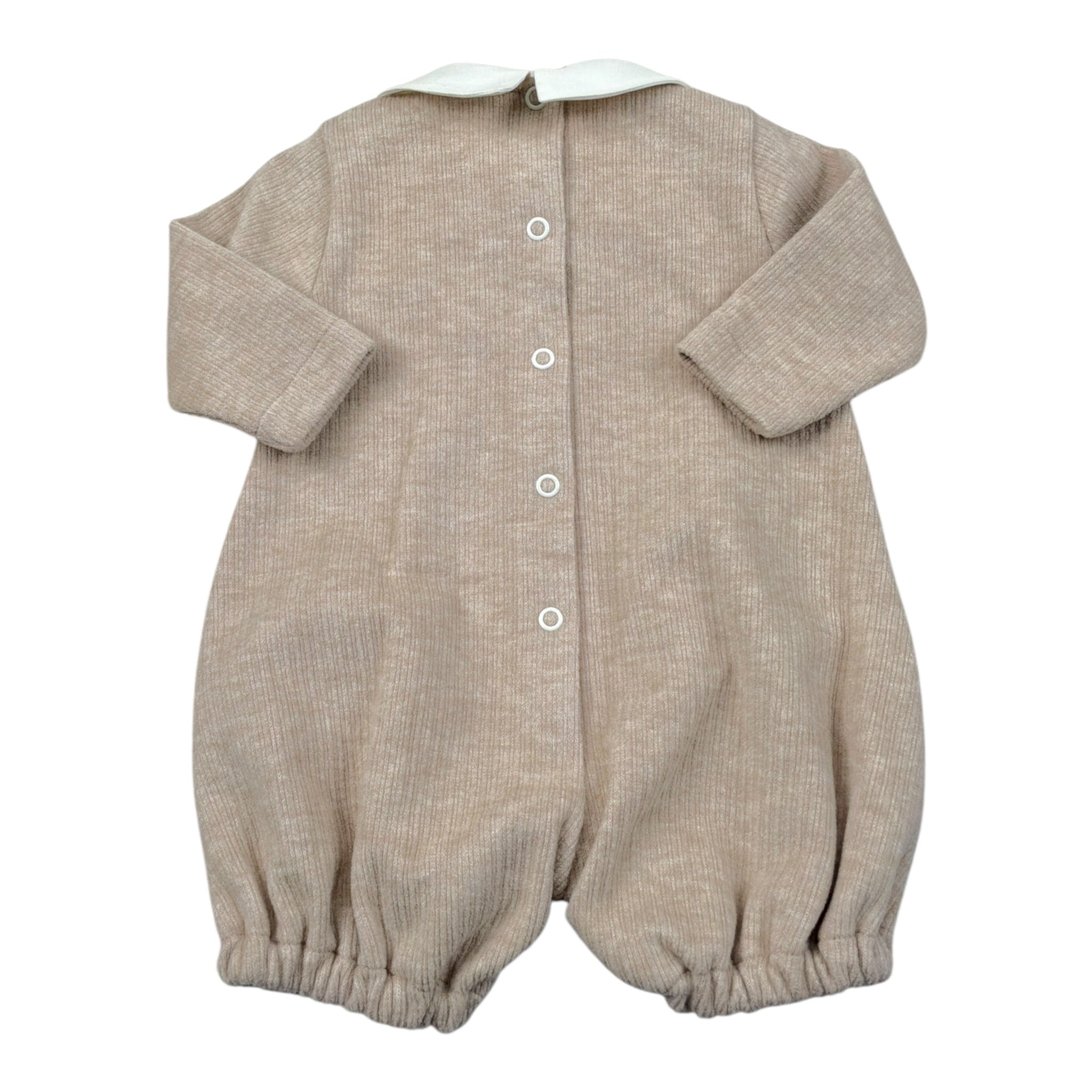 I Delfi Pagliaccetto Bicolore con Colletto Beige per Neonato 24A4331 BEIGE I DELFI 