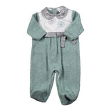 I Delfi Tutina tinta unita In Filo Verde per Neonata 25A6000 VERDE I DELFI 