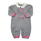 I Delfi Tutina tinta unita In Filo Grigio per Neonata 25A6180 GRIGIO I DELFI 