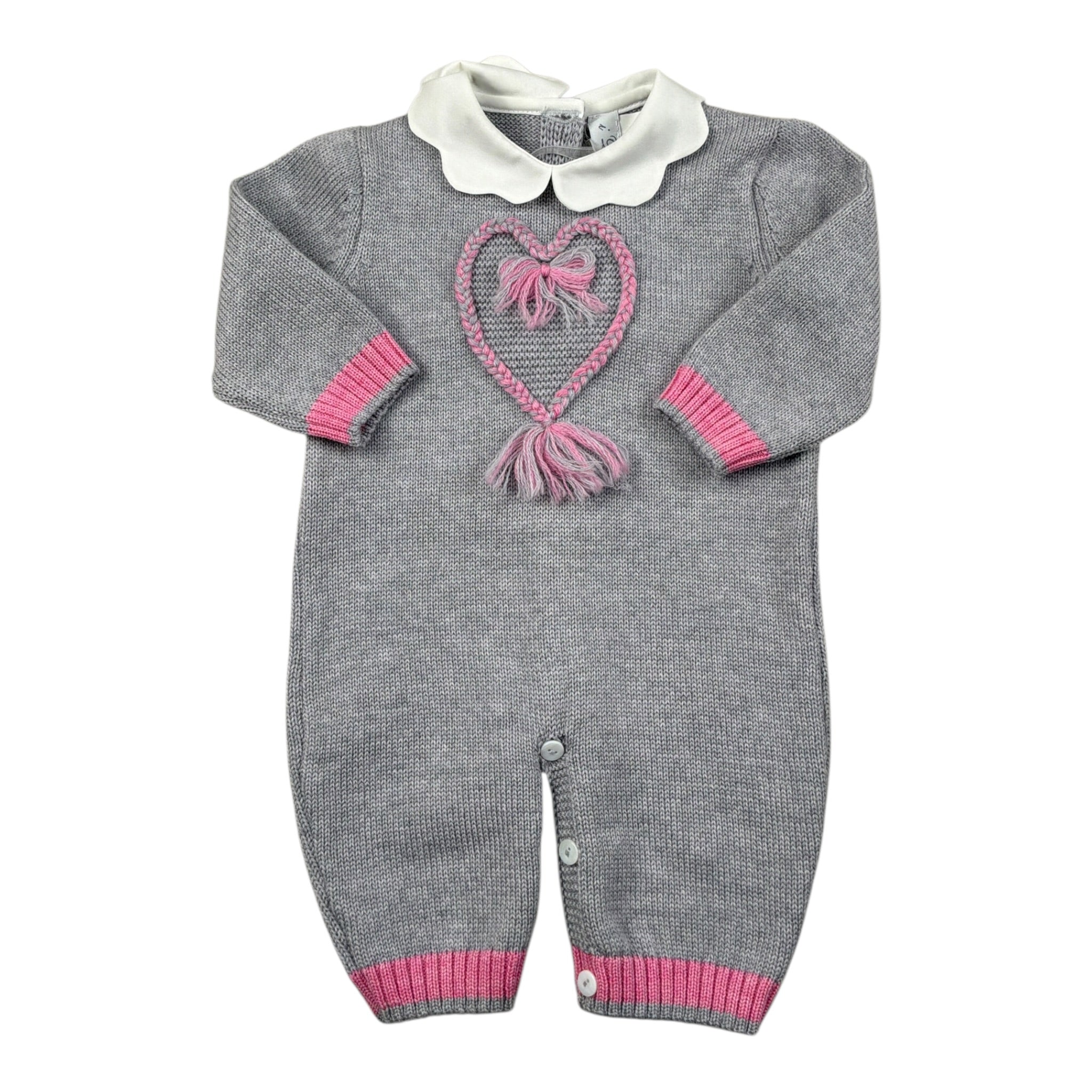 I Delfi Tutina tinta unita In Filo Grigio per Neonata 25A6180 GRIGIO I DELFI 