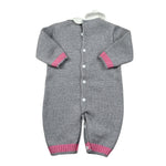 I Delfi Tutina tinta unita In Filo Grigio per Neonata 25A6180 GRIGIO I DELFI 