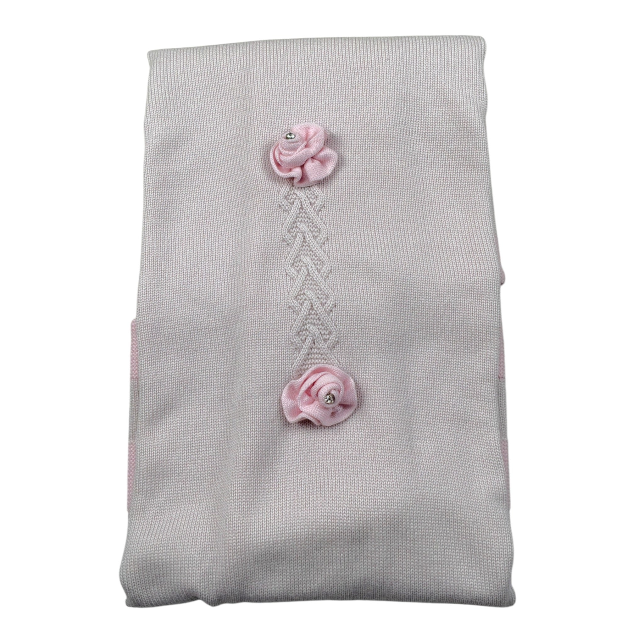 I Delfi Coperta Bicolore con Stampa Rosa per Neonata 25A6225 ROSA I DELFI 