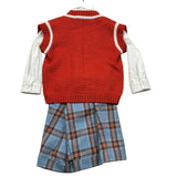 I Delfi Completo 4 Pezzi Gilet-Camicia-Bermuda-Papillon Arancione per Neonato 25A6319 ARANCIONE I DELFI 