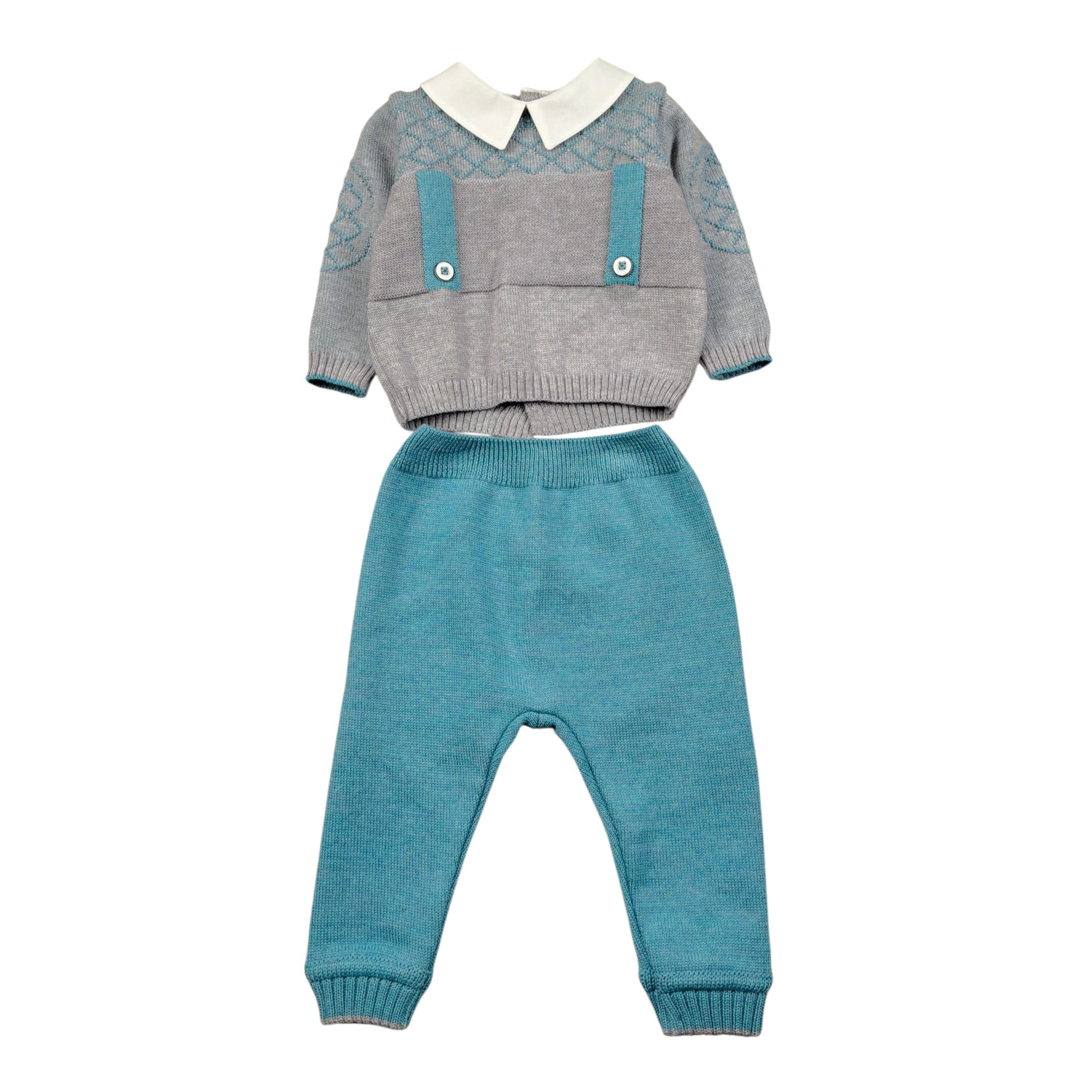 I Delfi Completo 2Pz Maglia-Pantalone Grigio per Neonato 25A6461 GRIGIO I DELFI 