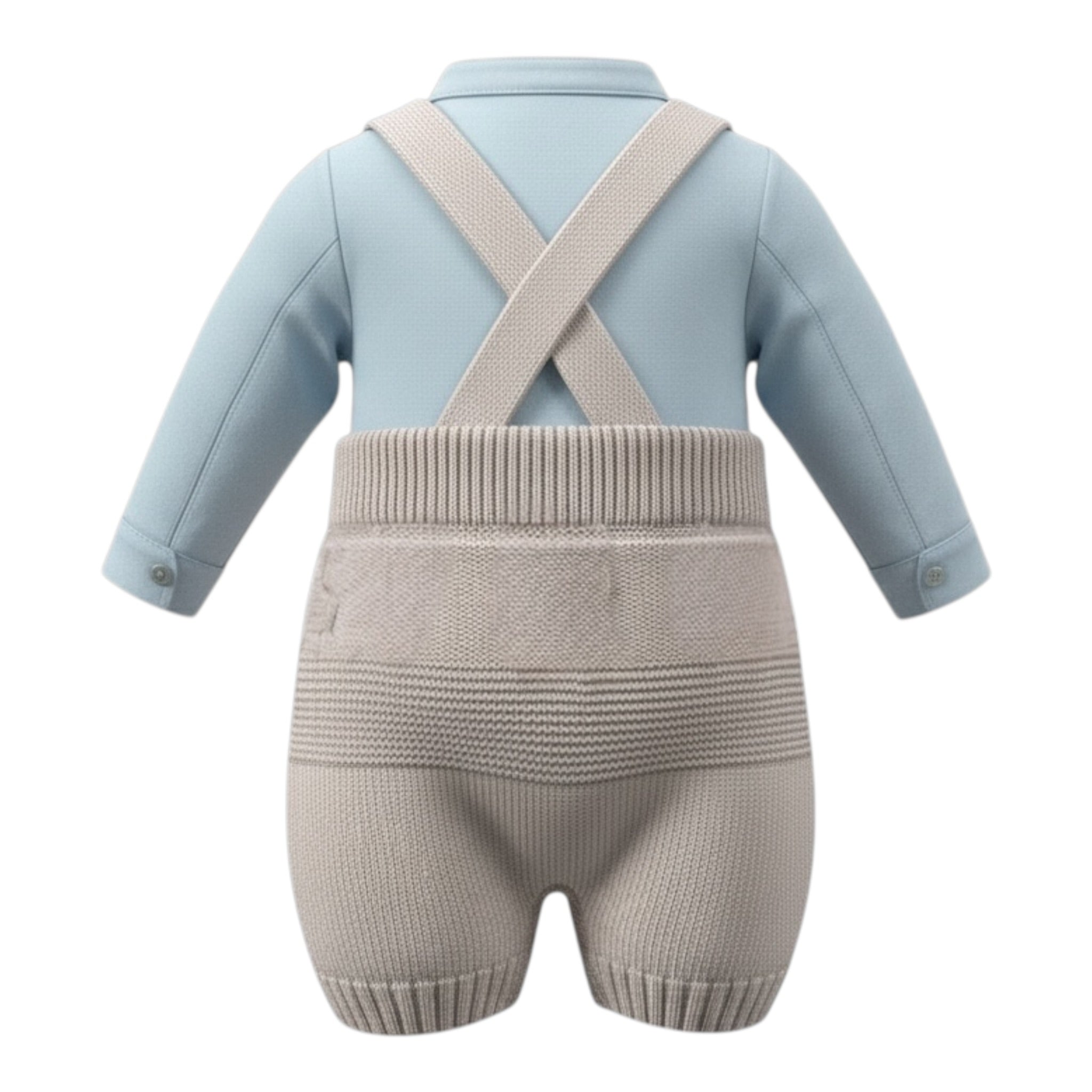 I Delfi Completo 2Pz Salopette-Camicia Azzurro per Neonato 25A6488 AZZURRO I DELFI 
