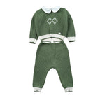 I Delfi Completo 2Pz Maglia-Pantalone Verde per Neonato 25A6551 VERDE I DELFI 