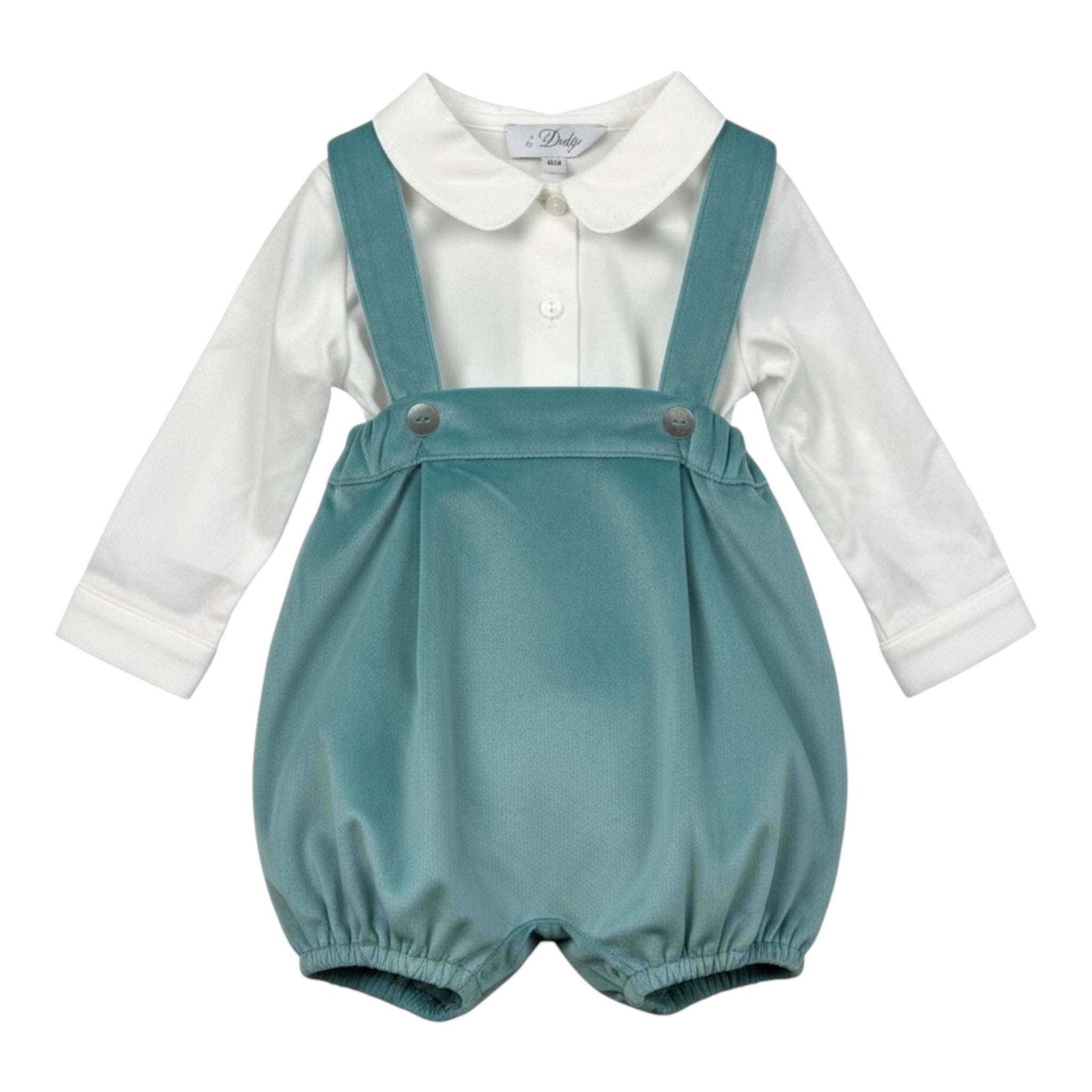 I Delfi Completo 2Pz Salopette-Camicia Body Bianco per Neonata 25AS6021 BIANCO I DELFI 