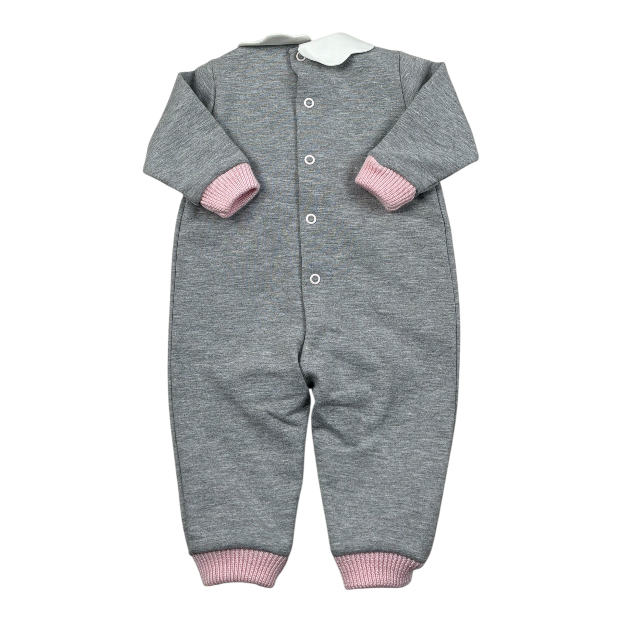 I Delfi Tutina tinta unita con Applicazione Grigio per Neonata IDTUTCOTONE GRIGIO I DELFI 