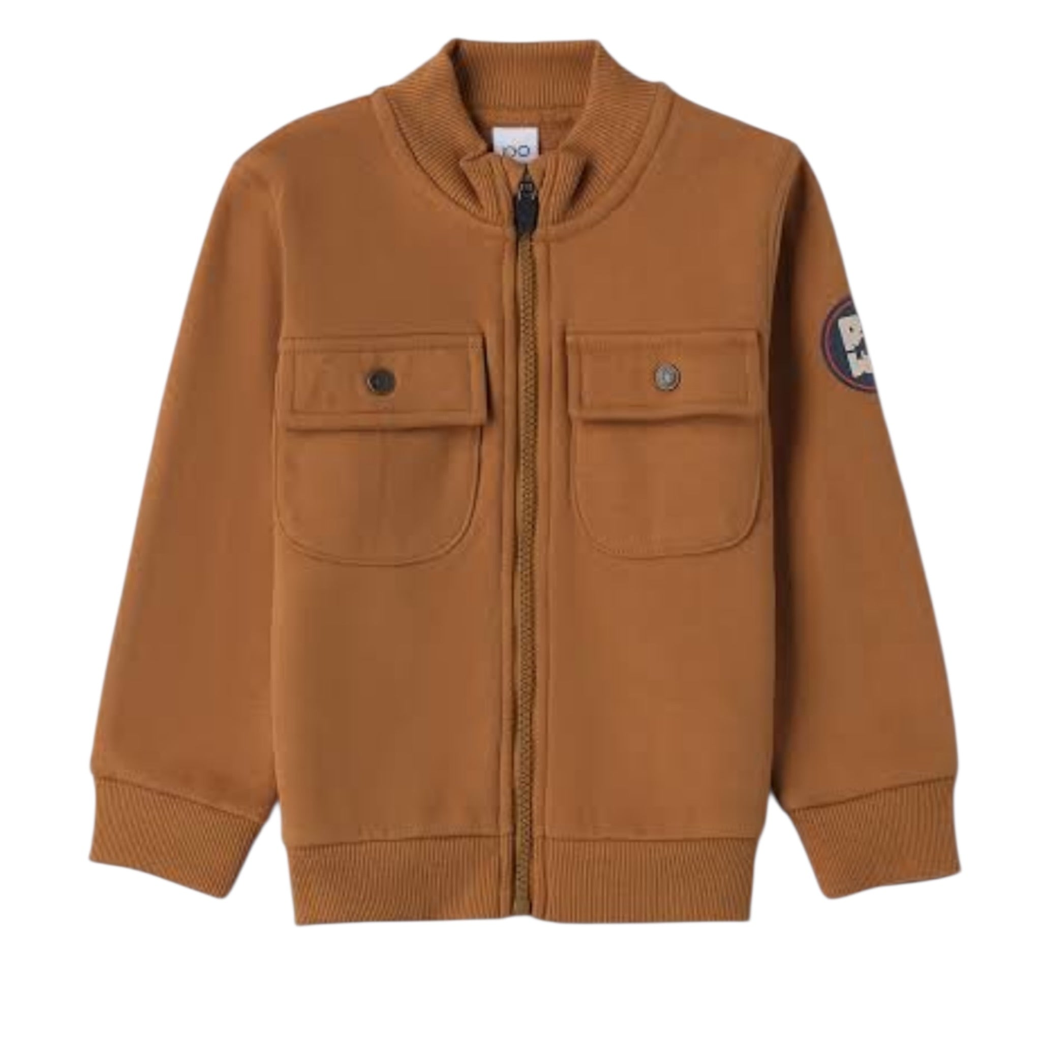 I Do Felpa tinta unita con Zip Cammello per Neonato 4F259 CAMMELLO I DO 