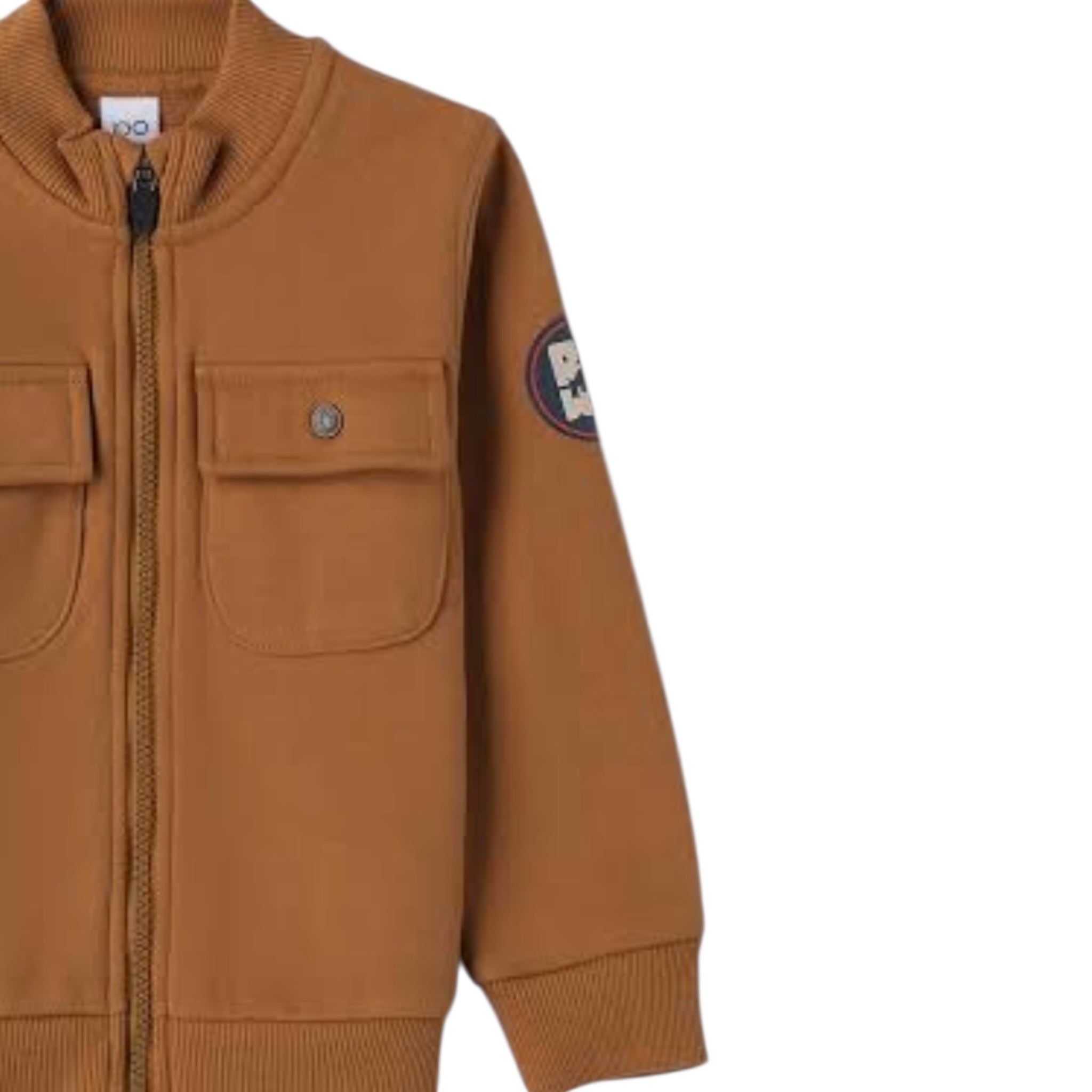 I Do Felpa tinta unita con Zip Cammello per Neonato 4F259 CAMMELLO I DO 
