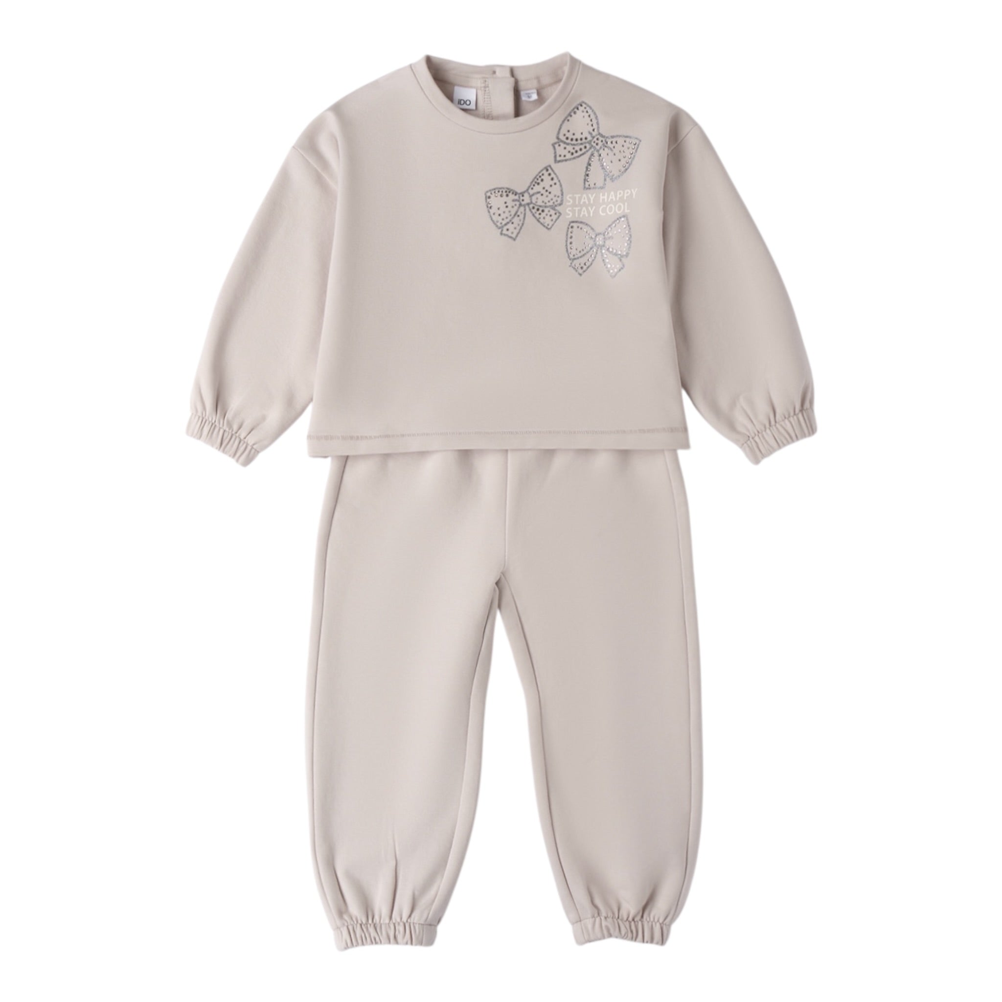 I Do Completo 2Pz Felpa-Pantalone Grigio per Bambina 4F339 GRIGIO I DO 