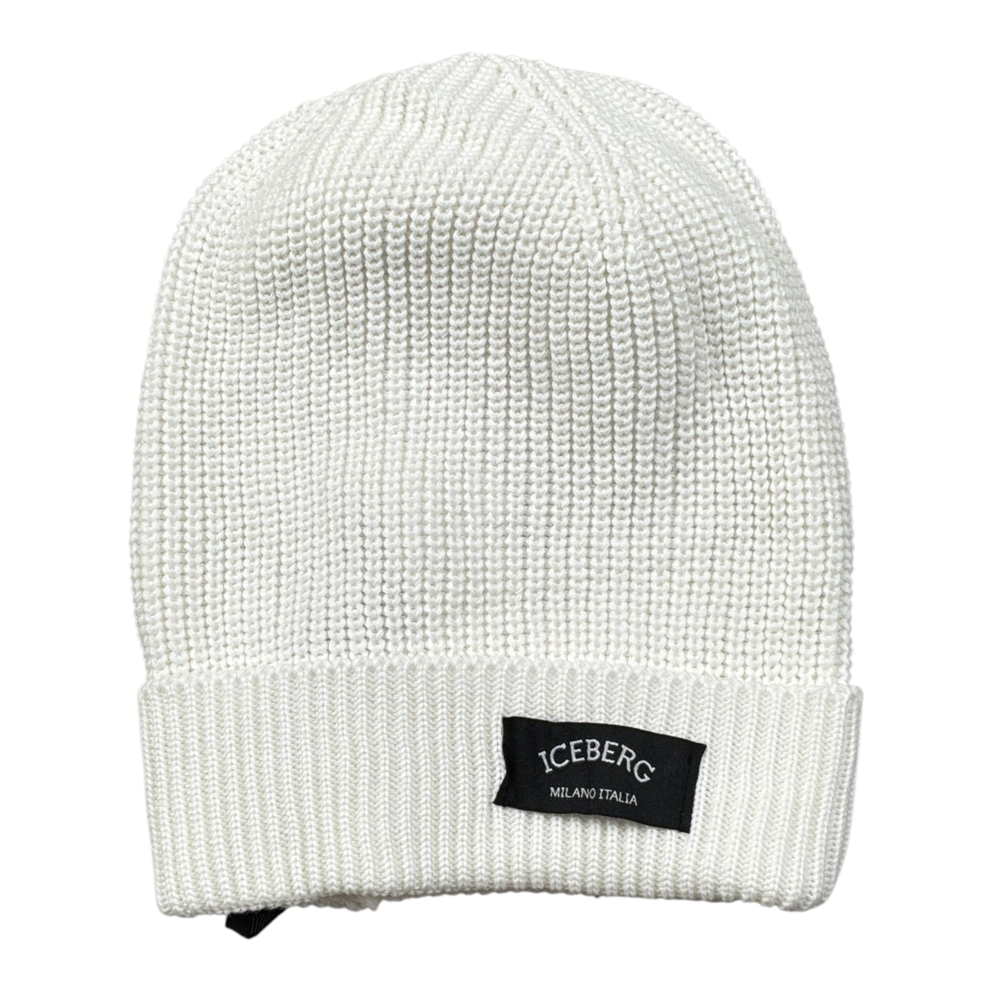 Iceberg Cappello tinta unita con Stampa Bianco per Bambino CAICE6301JX BIANCO ICEBERG 